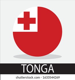 
Tonga flag icon with a white background