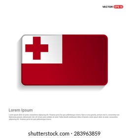 Tonga flag isolated on white background - vector illustration