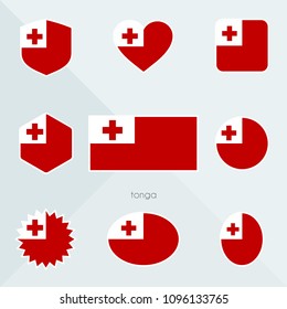 Tonga flag. National flag of Tonga.