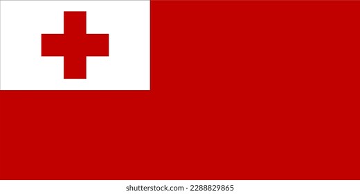 Bandera de Tonga simple ilustración para el día de la independencia o las elecciones