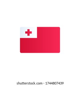 tonga flag vector. country flag isolated on white background