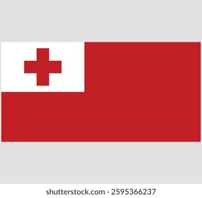 Tonga Flag Vector Design , Tonga Country Flag