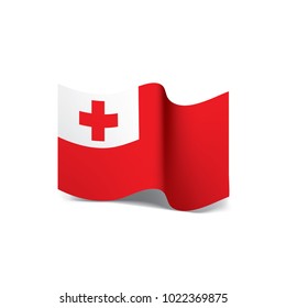 Tonga flag, vector illustration