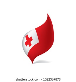 Tonga flag, vector illustration