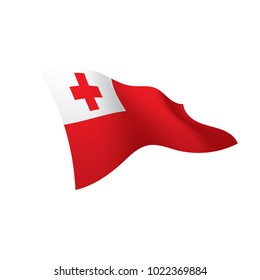 Tonga flag, vector illustration