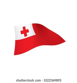 Tonga flag, vector illustration