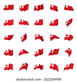 Tonga flag, vector illustration