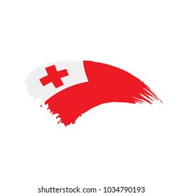 Tonga flag, vector illustration