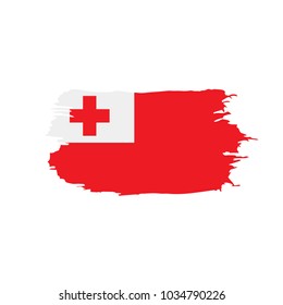 Tonga flag, vector illustration