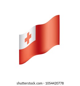 Tonga flag, vector illustration