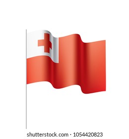 Tonga flag, vector illustration