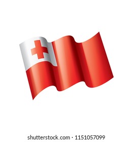 Tonga flag, vector illustration