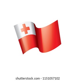 Tonga flag, vector illustration