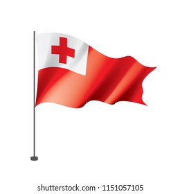 Tonga flag, vector illustration