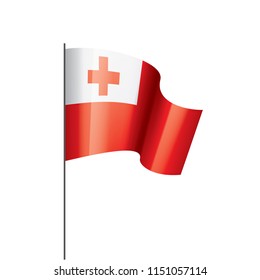 Tonga flag, vector illustration
