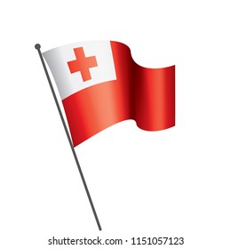 Tonga flag, vector illustration