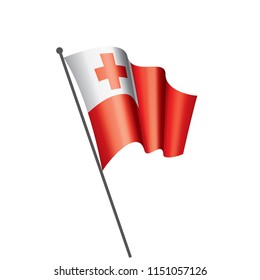 Tonga flag, vector illustration