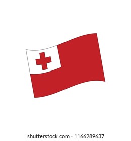 Tonga flag, vector illustration