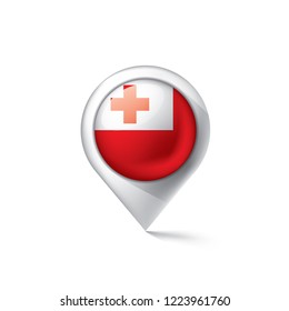 Tonga flag, vector illustration on a white background.