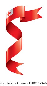Tonga flag, vector illustration on a white background.