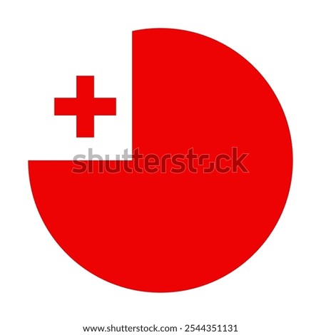 Tonga flag vector illustration. Simple flag Tonga icon emoji design.