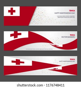 Tonga independence day abstract background design banner and flyer, postcard, landscape, celebration vector illustration