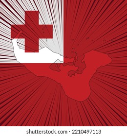 Tonga Independence Day Map Design