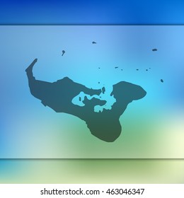 Tonga map. Blurred background with silhouette of Tonga map. Vector silhouette of Tonga map