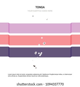 Tonga map with creative design vector 