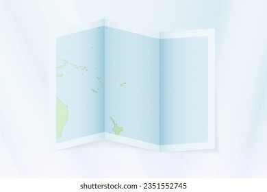 Tonga map, folded paper with Tonga map. Vector illustration.
