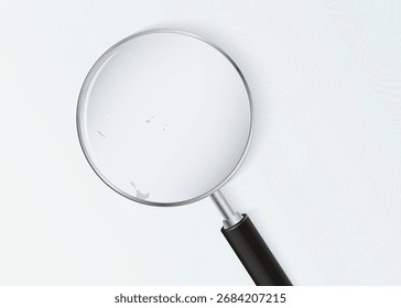 Tonga Map Under Magnifying Glass with National Flag Overlay. The image represents geographical focus, national identity, and exploration.