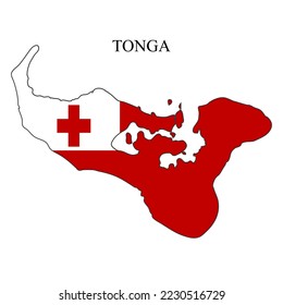 Tonga map vector illustration. Global economy. Famous country. Oceania region. Polynesian island. Micronesian