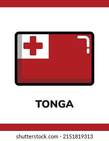 botón Icono de marca nacional de Tonga