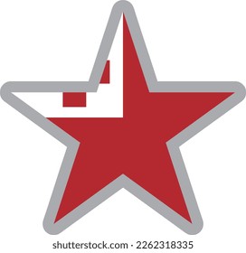 Tonga national flag icon vector Illustration material
