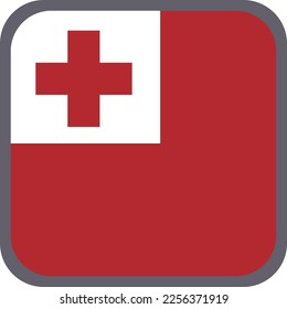 Tonga national flag  vector Illustration material