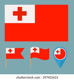 Tonga,icons for design with reference to a particular country. flag from the same series