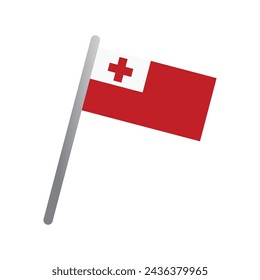 Tongan flag icon vector template illustration logo design