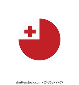 Tongan flag icon vector template illustration logo design