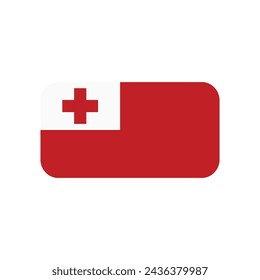 Tongan flag icon vector template illustration logo design