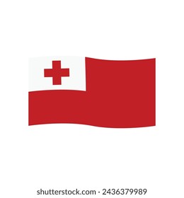 Tongan flag icon vector template illustration logo design