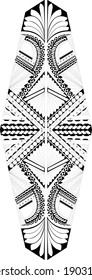 Tongan Leg Tattoo Symmetrical Pattern