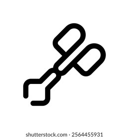 Tongs. Editable stroke vector icon.