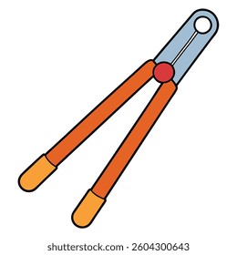 Tongs flat illutration white background