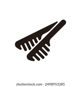 Tongs icon. Flat silhouette version.