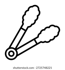 Tongs Icon Line Style Ilustración vectorial