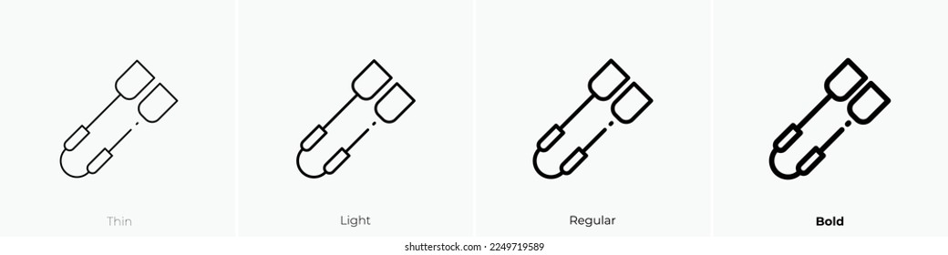 tongs icon. Thin, Light Regular And Bold style design isolated on white background