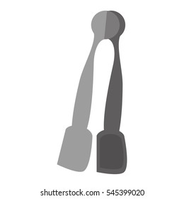 tongs kitchen and cooking utensils shadow vector illustration eps 10