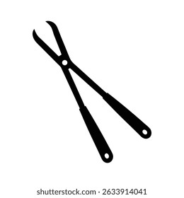 Tongs silhouette vector illustration icon