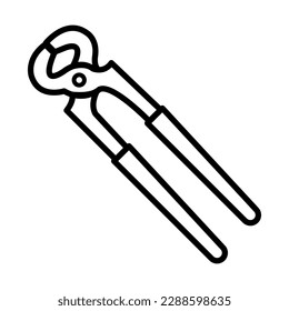 Tongs tool icon free construction vector design illustration