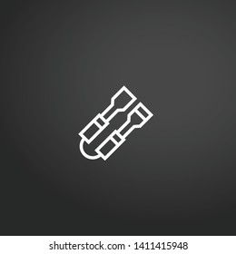 Tongs vector icon. Tongs concept stroke symbol design. Thin graphic elements vector illustration, outline pattern for your web site design, logo, UI. EPS 10.